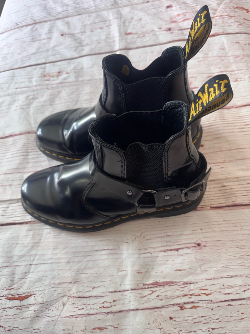 Dr Martens Wincox Smooth Leather Buckle Boots in Black Sz 10 Ladies (Sz 9 Men) - Picture 8 of 16
